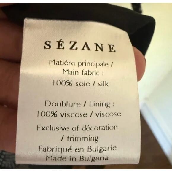 Sézane Clemence Black and White Polka Dot Midi Dress Size 36 US 4 Bust 36in - Picture 10 of 10